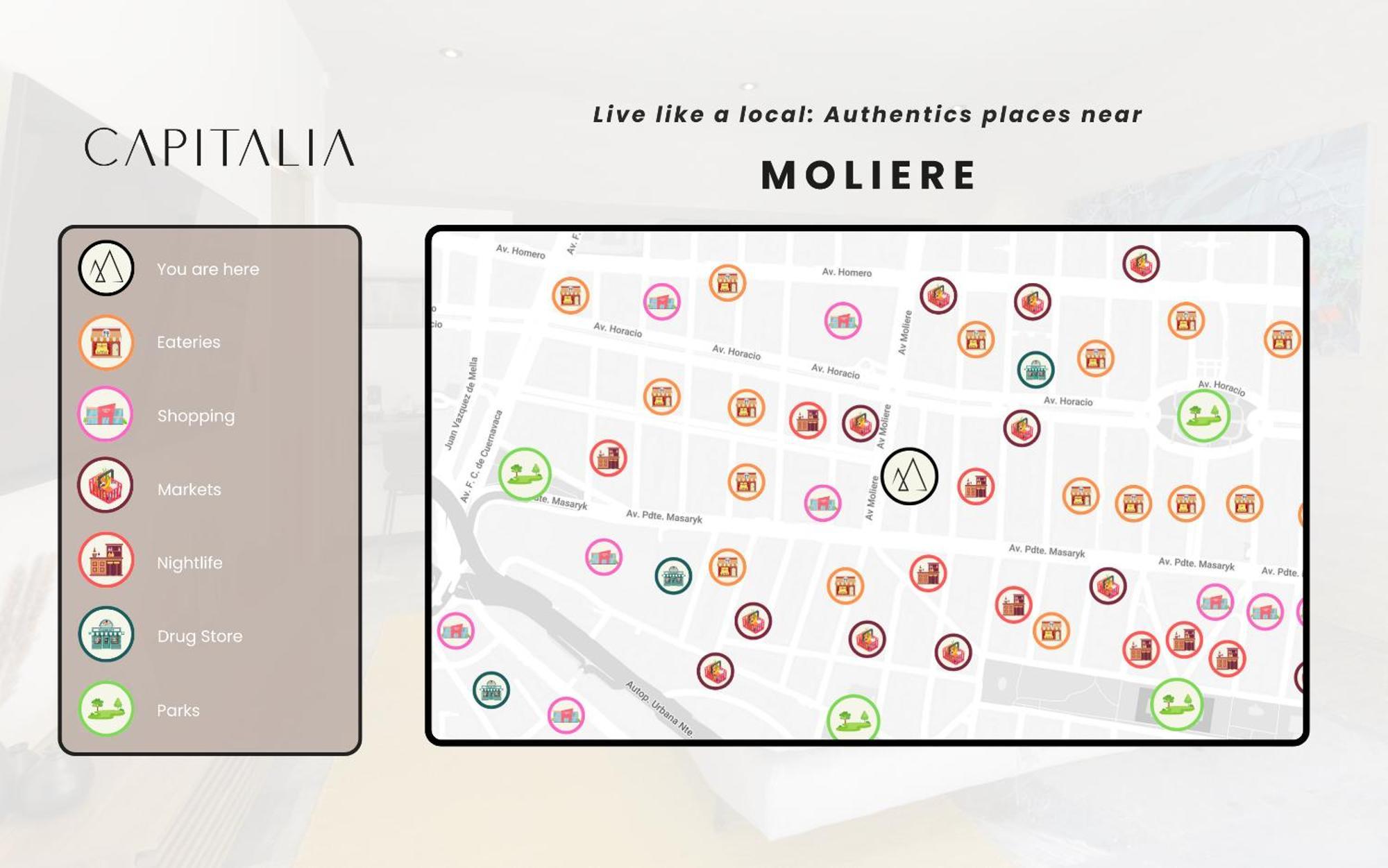 Capitalia - Luxury Apartments - Polanco Moliere Meksyk Zewnętrze zdjęcie